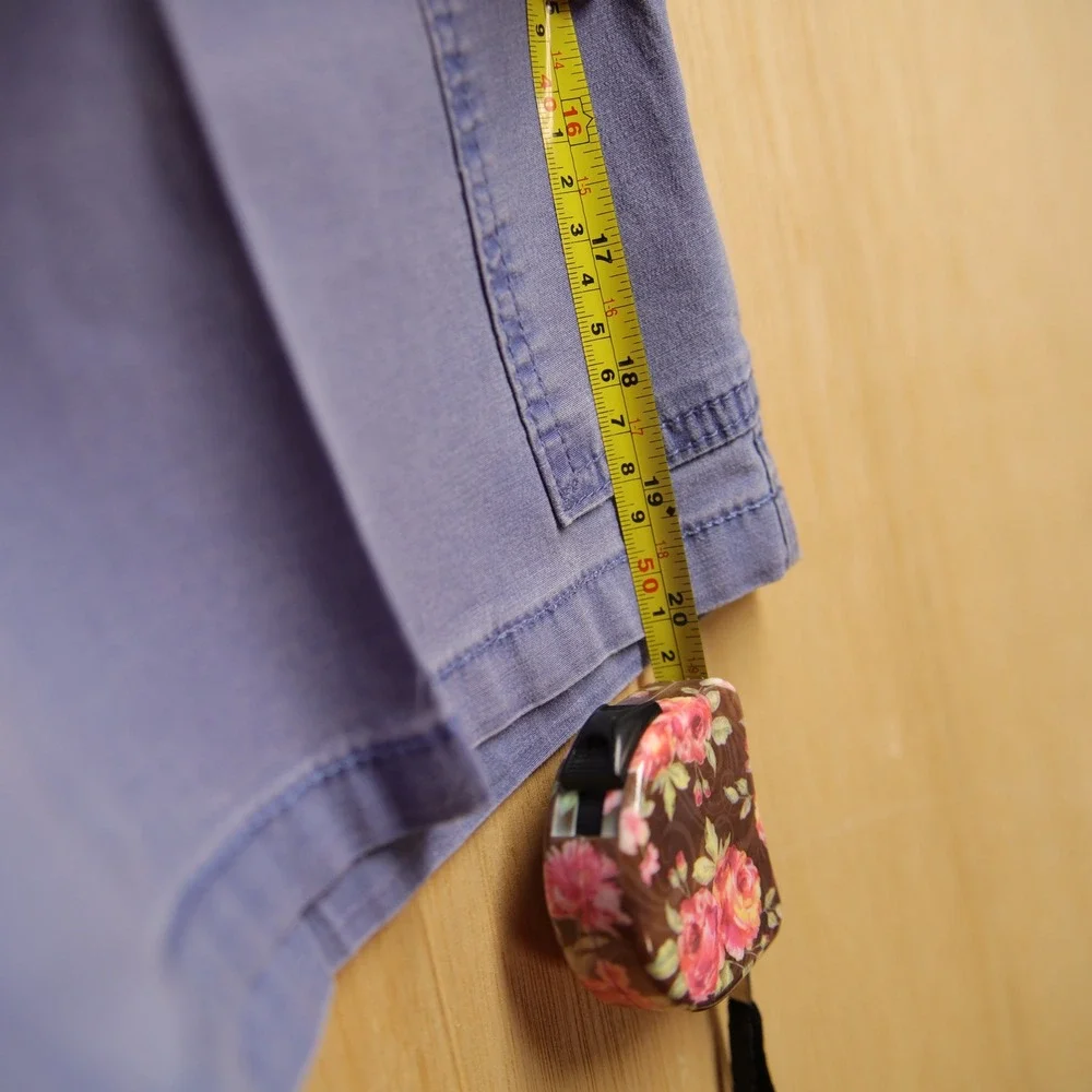 Izod Saltwater Stretch Cargo Shorts Mens 34 Blue Purple Faded Casual Summer